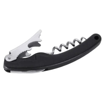 Tire-bouchon de serveur avec manche en plastique ABS noir, longueur 12 cm