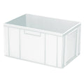 Bac gerbable Euro 600x400 mm, 2 barrettes de préhension, blanc - 320 mm