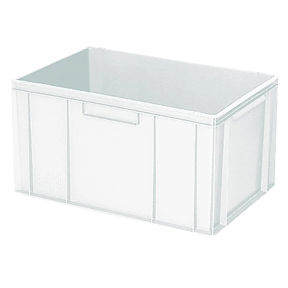 Bac gerbable Euro 600x400 mm, 2 barrettes de préhension, blanc - 320 mm