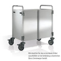 B.PRO Habillage de chariot de service inox 3 faces avec portes battantes frontales pour SW 8x5