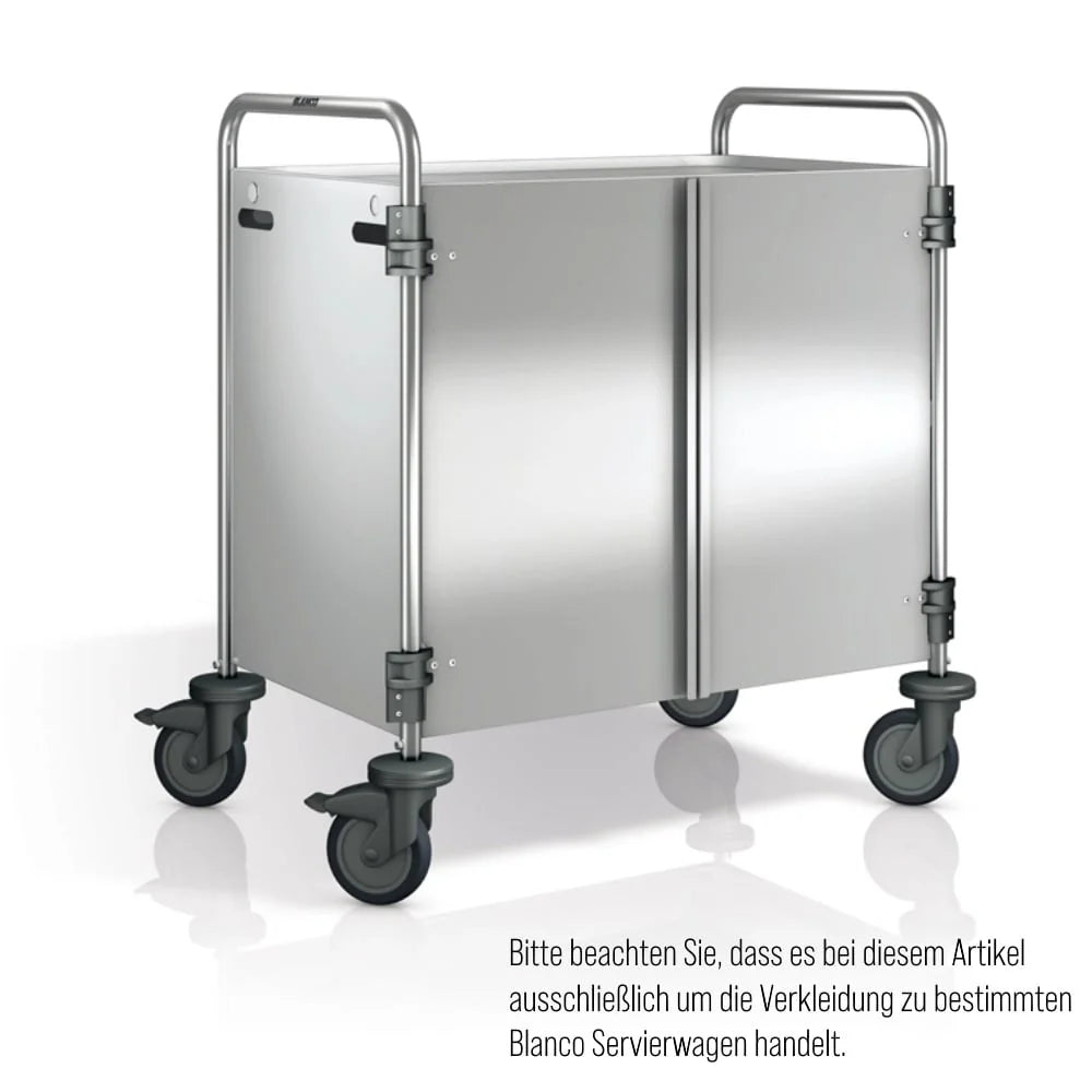 B.PRO Habillage de chariot de service inox 3 faces avec portes battantes frontales pour SW 8x5