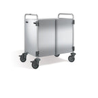 B.PRO Habillage de chariot de service inox 3 faces avec portes battantes frontales pour SW 8x5