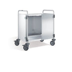 B.PRO Habillage de chariot de service inox 3 faces avec portes battantes frontales pour SW 8x5