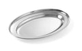 Plateau de service ovale en acier inoxydable 500 x 350 mm