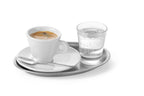 Plateau de café en acier inoxydable, 265 x 195 mm