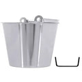 Seau sans cerclage de fond 10 l en acier inoxydable 18/10, poli brillant