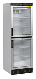 Armoire réfrigérée professionnelle NordCap KU 380 2G avec 2 portes vitrées avec poignée