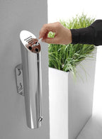 Cendrier mural en acier inoxydable verrouillable