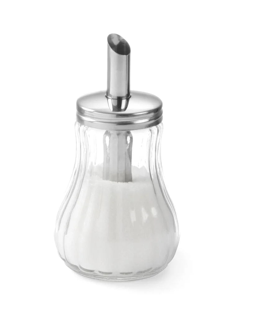 Saupoudreuse à sucre en verre, contenance 0,2 Lt.