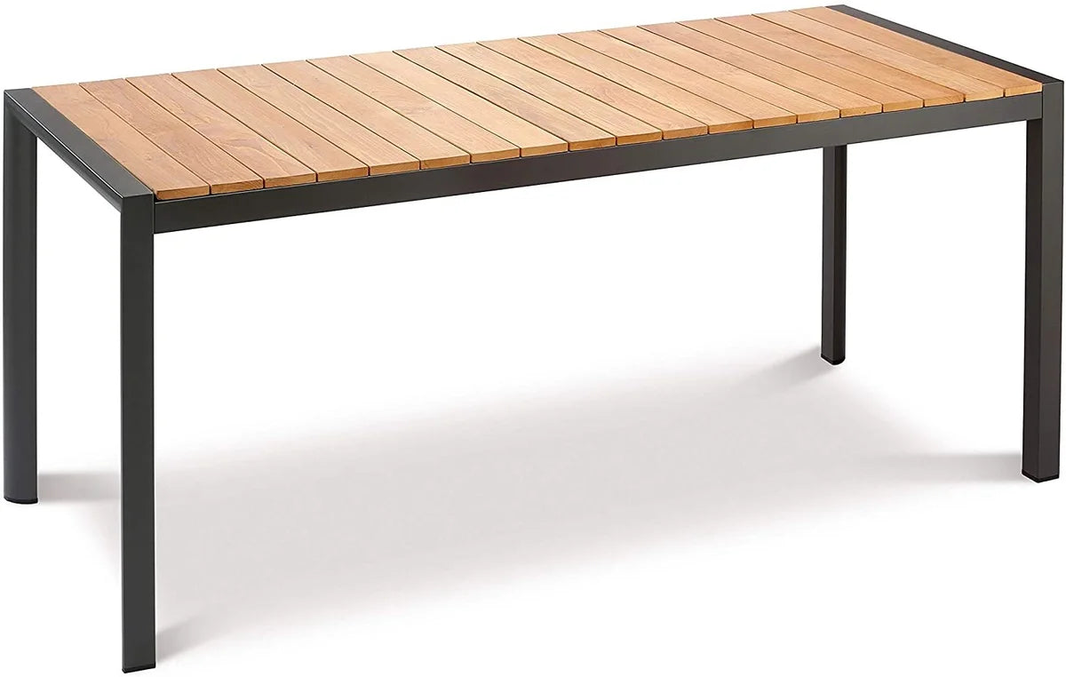 Table Paros barths 2100x900 mm anthracite/bois de teck