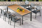 Table Paros barths 2100x900 mm anthracite/bois de teck