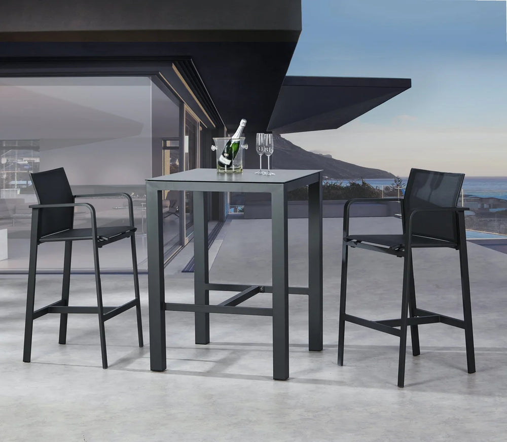 barths Table haute Rhodos 800x800 mm anthracite/Ardesia