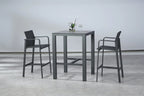 barths Table haute Rhodos 800x800 mm anthracite/Ardesia