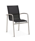 chaise empilable barths Khartum inox/noir