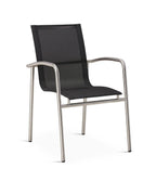 chaise empilable barths Khartum inox/noir