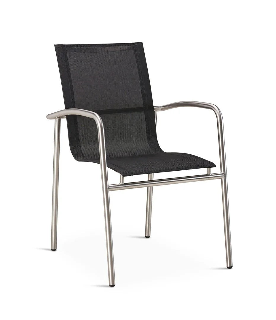 chaise empilable barths Khartum inox/noir