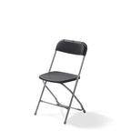 Feros Chaise pliante Budget, gris/noir, structure en acier, pliante