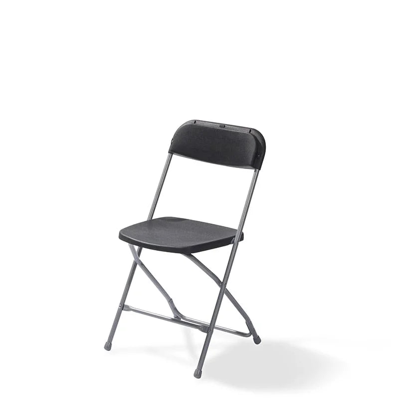 Feros Chaise pliante Budget, gris/noir, structure en acier, pliante