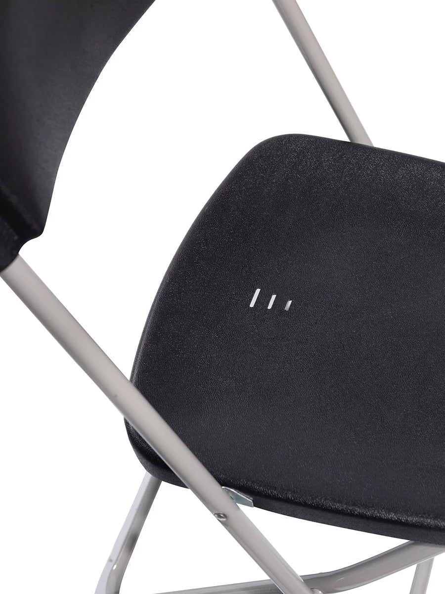 Feros Chaise pliante Budget, gris/noir, structure en acier, pliante