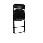 Feros Chaise pliante Budget, noir, structure en acier, pliante