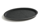 Plateau de service Rubberform ovale, noir, 200 x 265 mm
