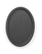 Plateau de service Rubberform ovale, noir, 210 x 290 mm