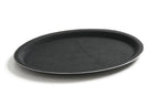 Plateau de service Rubberform ovale, noir, 210 x 290 mm