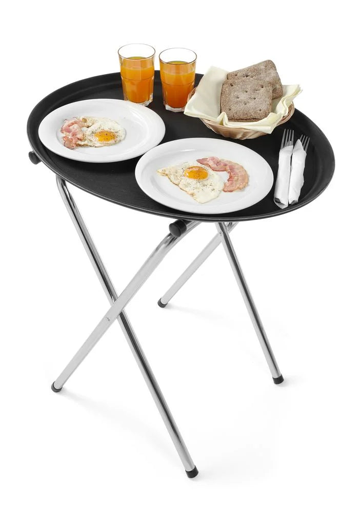 Plateau de service, noir - ovale 735x600x35 mm