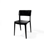 Feros Wing Chair Noir, Chaise empilable en plastique