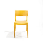 Feros Wing Chair Moutarde, Chaise empilable en plastique