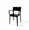 Feros Wing Armchair Noir, Chaise empilable en plastique