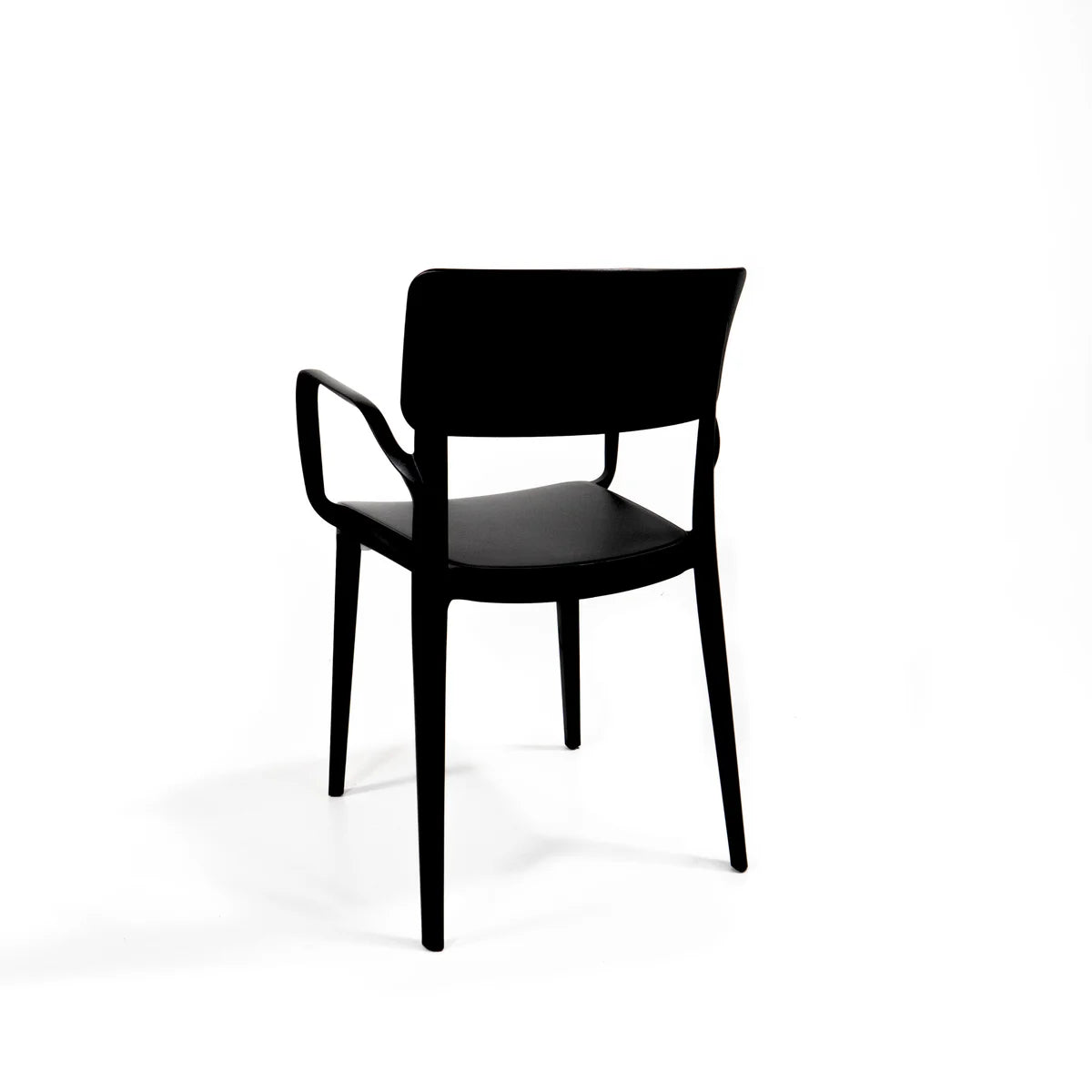 Feros Wing Armchair Noir, Chaise empilable en plastique