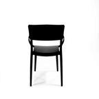 Feros Wing Armchair Noir, Chaise empilable en plastique