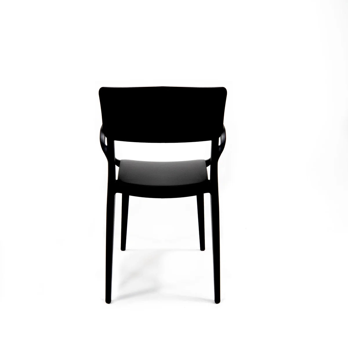 Feros Wing Armchair Noir, Chaise empilable en plastique