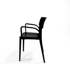 Feros Wing Armchair Noir, Chaise empilable en plastique