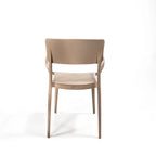 Feros Wing Armchair Sand Beige Chaise empilable en plastique