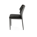 Chaise de restaurant Feros Louis, noir, rembourrée en simili cuir