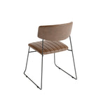 Feros Mundo Chaise empilable Cognac, rembourrée en simili cuir, ignifugé, 540 x 550 x 790 mm