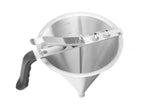 Doseur de sauces en inox avec support, 3 buses, capacité 1,5 litre