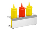 Support pour bouteilles de sauces pour 3x bouteilles doseuses 20cl