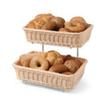 Centre à petits pains GN 1/2 Set 2 avec support chromé, Poly rotin rouge