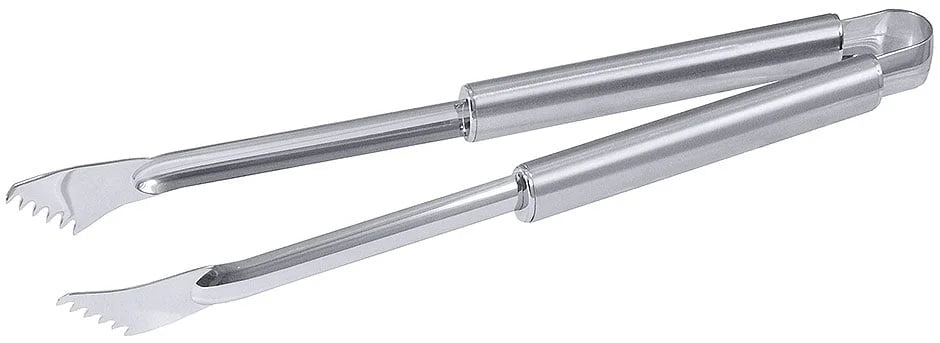 Pince à griller, hautement brillante, avec manche tubulaire ovale satiné soie, longueur 42cm