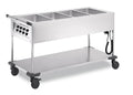 B.PRO Chariot de distribution SAW 4, 4x GN 1/1-200, chauffable en bain-marie + à sec