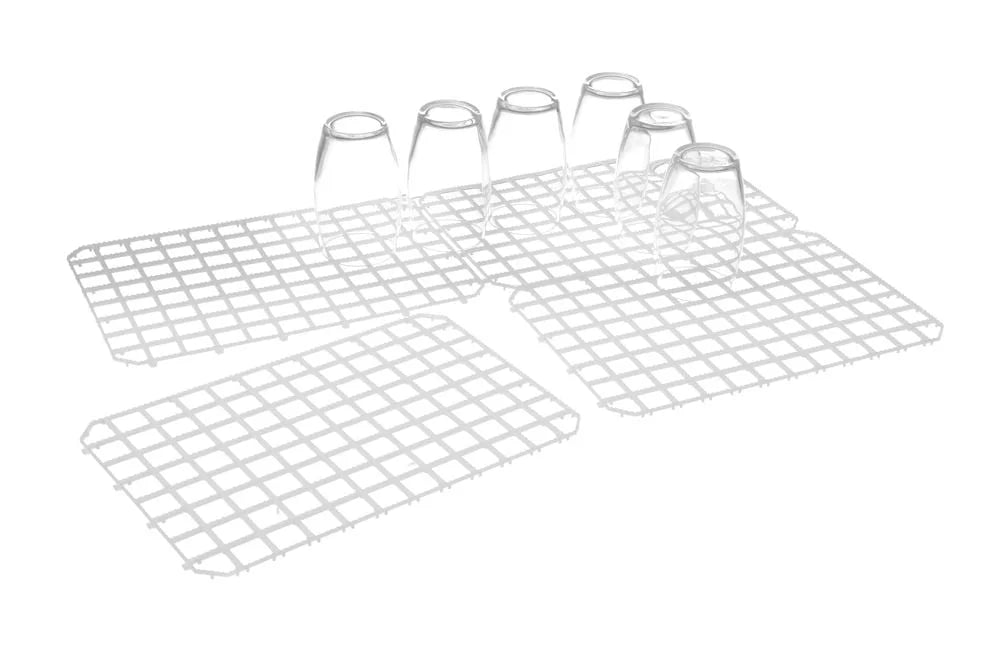 Tapis d’égouttage emboîtable en plastique - lot de 5 sur carte skin
