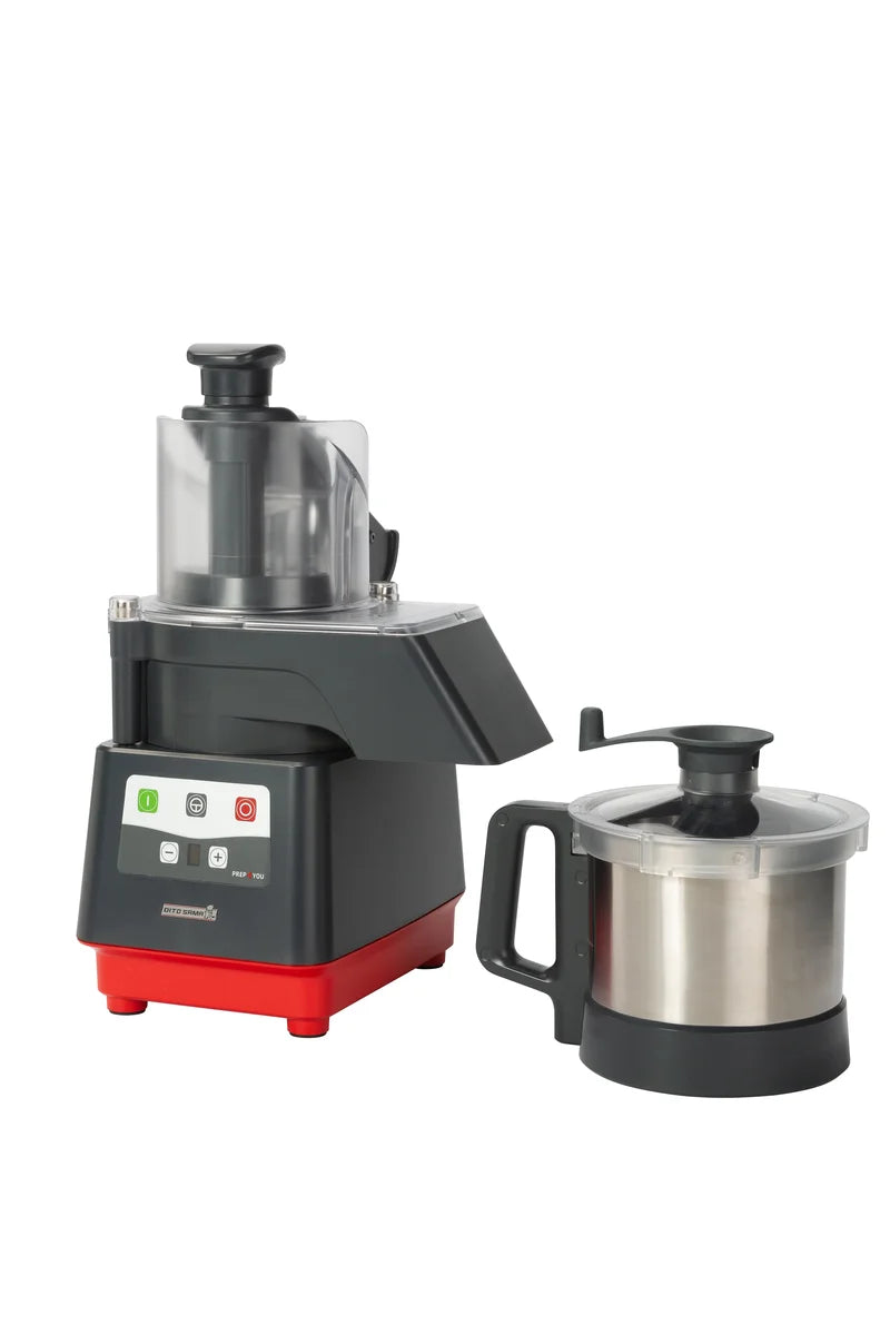 Dito Sama Prep4You Combi cutter / coupe-légumes 3,6 l - vitesse variable 500-3600 tr/min, cuve en acier inoxydable, couteaux micro-dentés, avec disque d’éjection