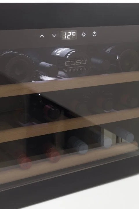 Réfrigérateur à vin encastrable CASO WineSafe 18 EB noir