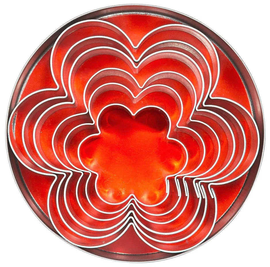 Emporte-pièces « Fleur » diamètre 4 - 9,5 cm, hauteur 3 cm - 6 pièces