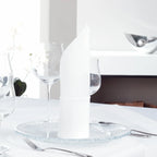 Serviette fil simple, 100 % coton, bord satin, 50x50cm