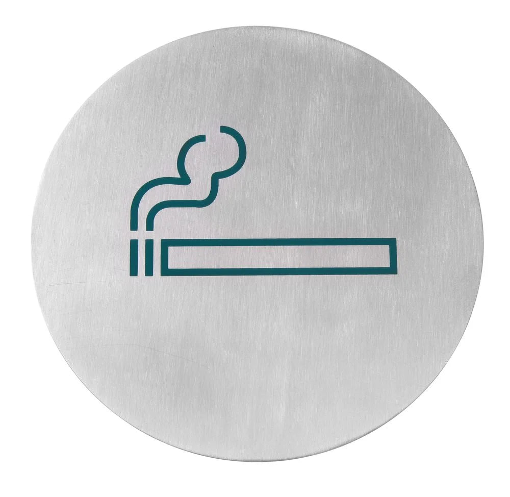 Panneau mural « Ne pas fumer » en acier inoxydable, rond 75 mm