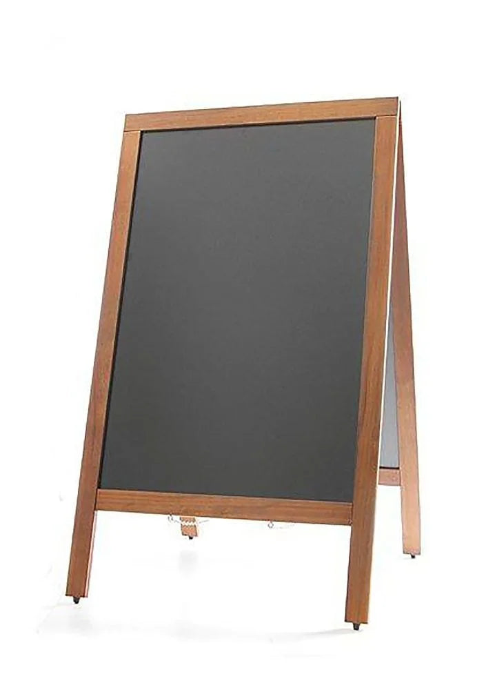 Chevalet stop-trottoir ardoise cadre en bois grand format